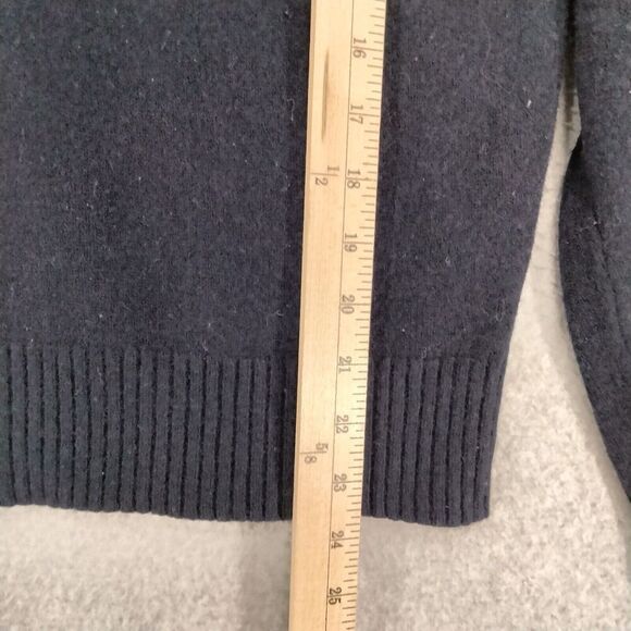J.Crew 1/4 Zip Sweater Womens Size Small (Shrunk Mens Large) 100% Lambswool Blue - Picture 4 of 11